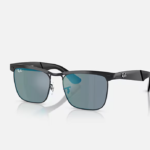 Polished Black Lenses Blue